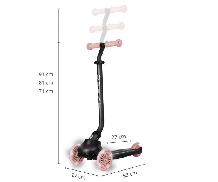 Qplay Hulajnoga Sema Evo 3w1 Coral Pink