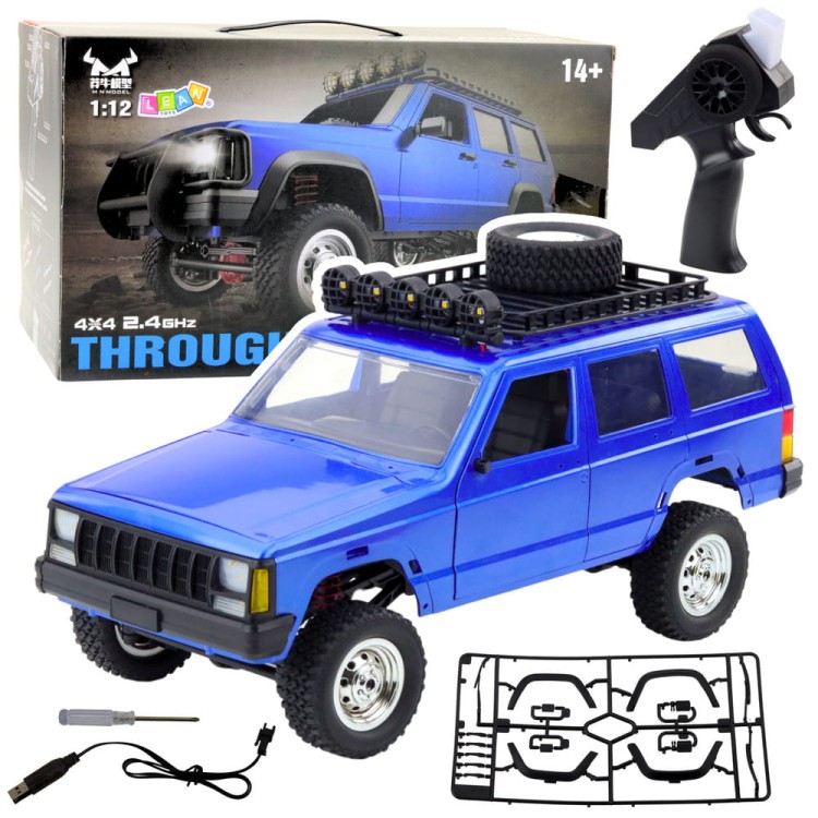Samochód Terenowy MN78 Zdalnie Sterowany RC Napęd 4x4 Niebieski 1:12