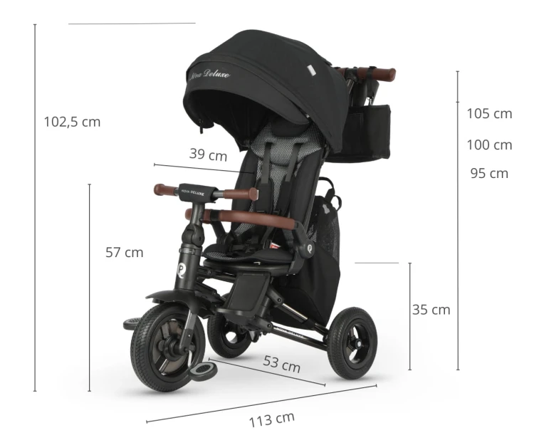 Qplay Rowerek Trójkołowy Nova Deluxe Black