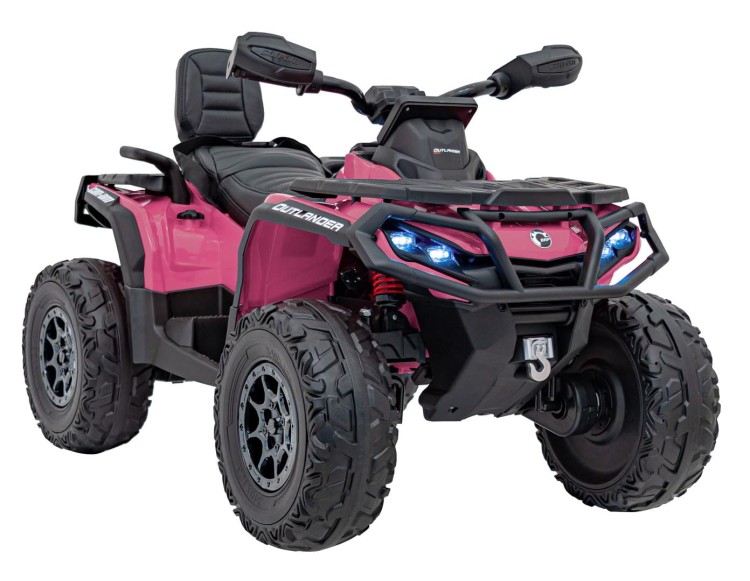 Quad elektryczny dla dzieci Can Am Outlander ATV Różowy