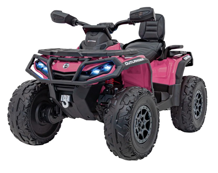 Quad elektryczny dla dzieci Can Am Outlander ATV Różowy