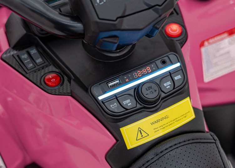 Quad elektryczny dla dzieci Can Am Outlander ATV Różowy