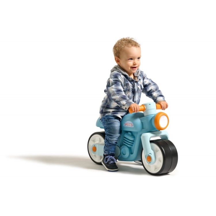 FALK Jeździk Biegowy Ciche Koła Motor Prem1er Retro Niebieski 1+