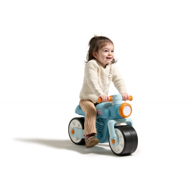 FALK Jeździk Biegowy Ciche Koła Motor Prem1er Retro Niebieski 1+