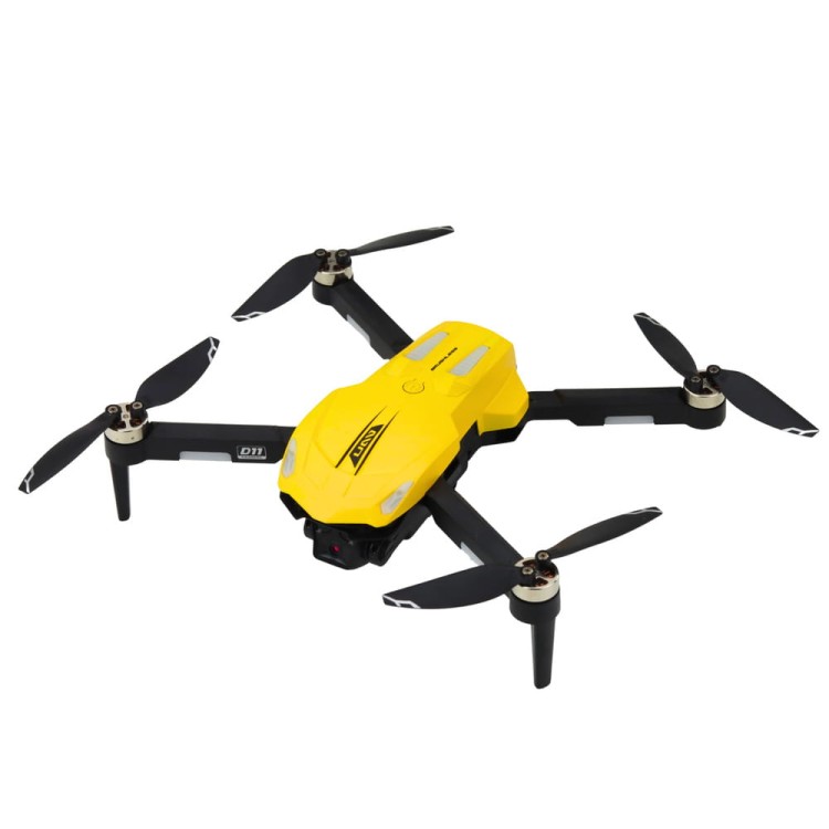 Dron D11 Zdalnie Sterowany Kamera HD WIFI Sterowanie Gestami Pilot Żółty