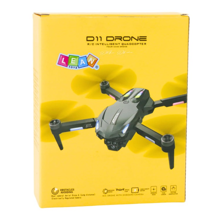Dron D11 Zdalnie Sterowany Kamera HD WIFI Sterowanie Gestami Pilot Żółty
