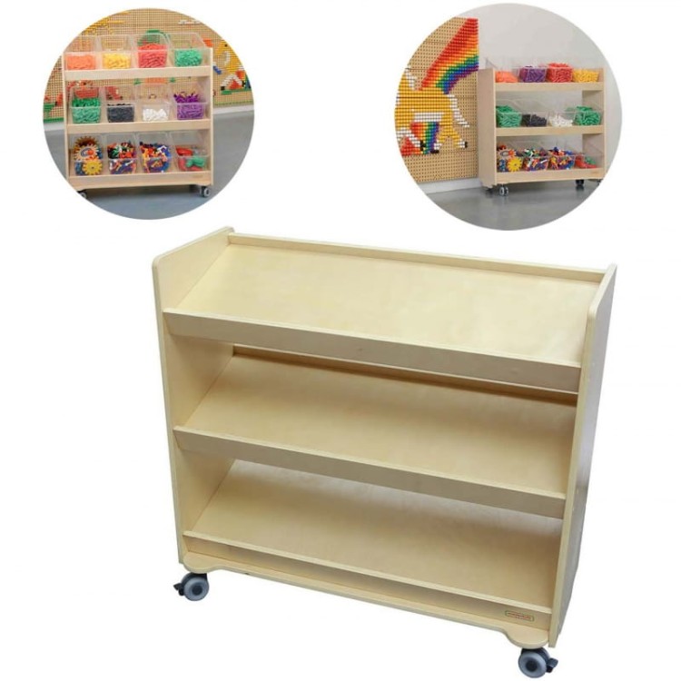 MASTERKIDZ Regał na Kółka - 3 Półki Na Akcesoria Do Tablicy STEM