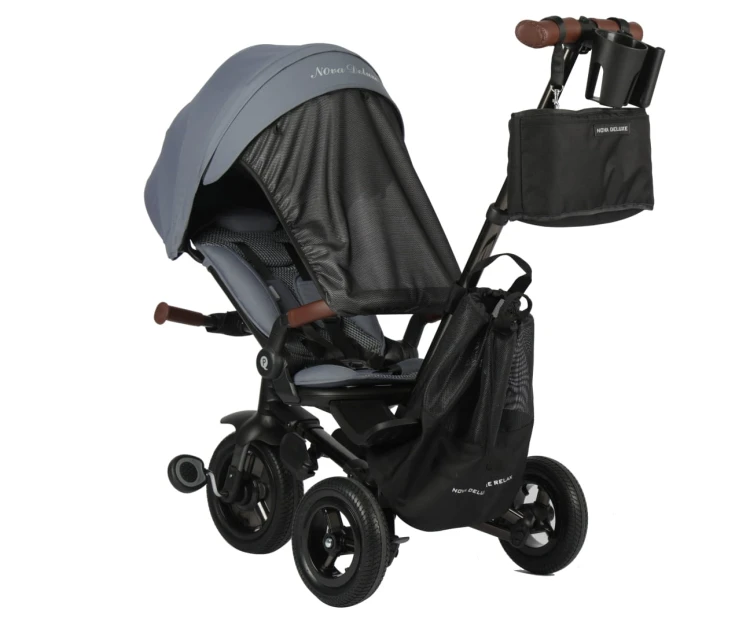 Qplay Rowerek Trójkołowy Nova Deluxe Grey