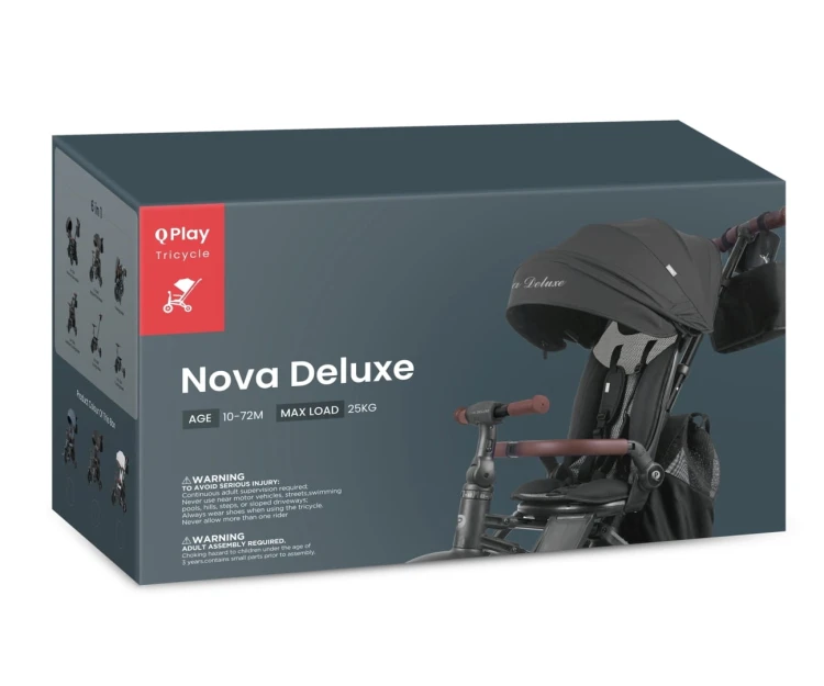 Qplay Rowerek Trójkołowy Nova Deluxe Grey