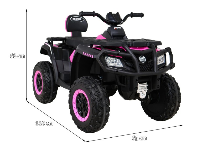 Quad na akumulator XT-Speed dla dzieci Różowy ,  Napęd 4x4