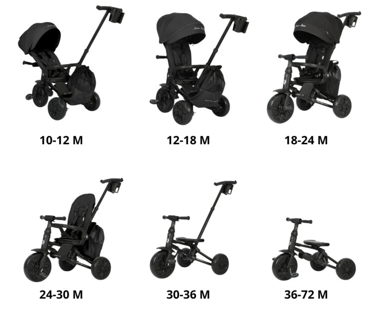 Qplay Rowerek Trójkołowy Nova Max Black