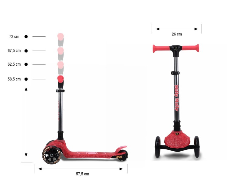 Milly Mally Scooter Jelly Pink - Hulajnoga