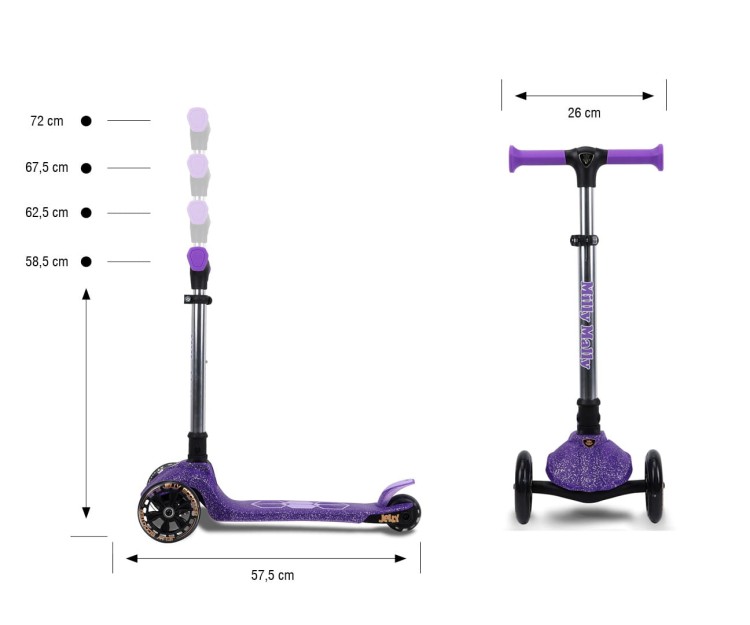 Milly Mally Scooter Jelly Violet - Hulajnoga