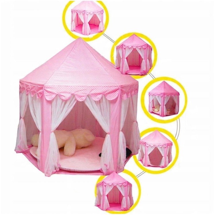 WOOPIE Namiot Zamek Księżniczki XXL Domek do Domu i Ogrodu