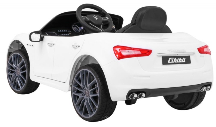 Maserati Ghibli Auto na akumulator dla dzieci Biały + Pilot