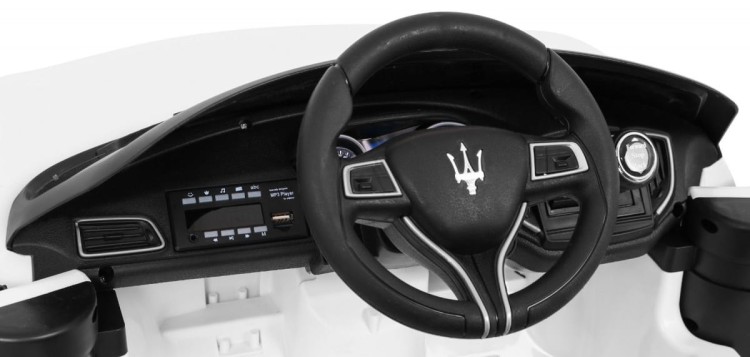 Maserati Ghibli Auto na akumulator dla dzieci Biały + Pilot