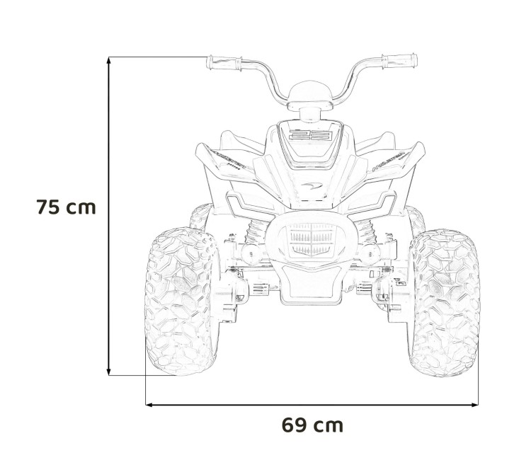 Quad elektryczny McLaren Racing MCL 35 dla dzieci Szary + Pilot