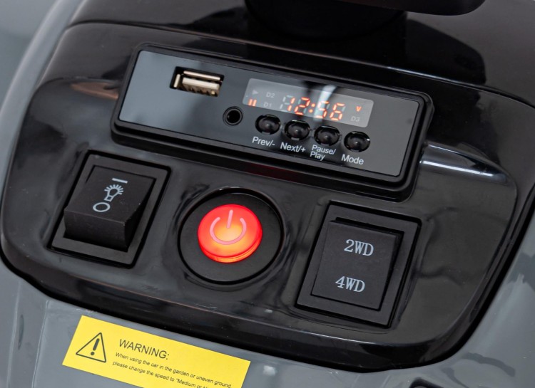 Quad elektryczny McLaren Racing MCL 35 dla dzieci Szary + Pilot