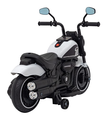 Motorek Chopper FASTER na akumulator dla dzieci Biały