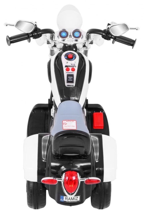 Motorek na akumulator Chopper NightBike Biały