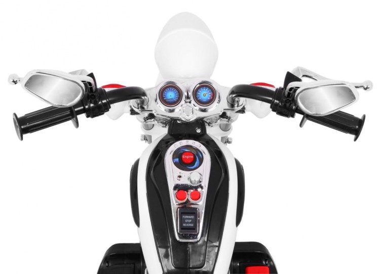 Motorek na akumulator Chopper NightBike Biały