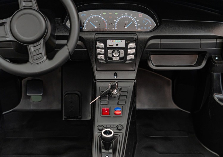 Pojazd Perfecta Lakierowany Niebieski - Auto na akumulator dla 2 dzieci