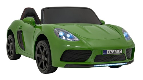Pojazd Perfecta Lakierowany Zielony - Auto na akumulator dla 2 dzieci