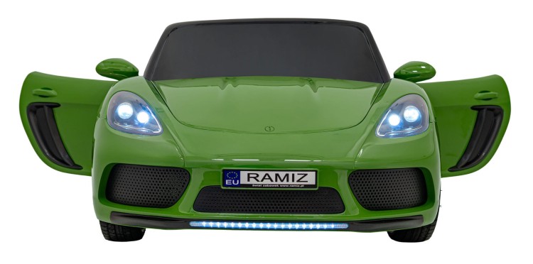 Pojazd Perfecta Lakierowany Zielony - Auto na akumulator dla 2 dzieci