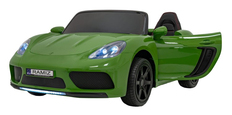 Pojazd Perfecta Lakierowany Zielony - Auto na akumulator dla 2 dzieci
