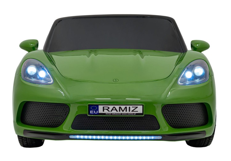 Pojazd Perfecta Lakierowany Zielony - Auto na akumulator dla 2 dzieci