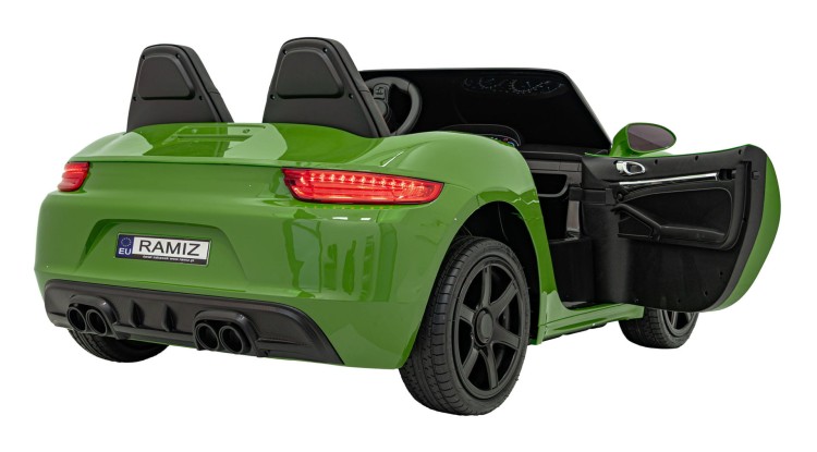 Pojazd Perfecta Lakierowany Zielony - Auto na akumulator dla 2 dzieci