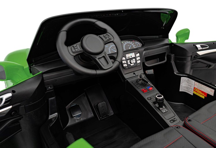 Pojazd Perfecta Lakierowany Zielony - Auto na akumulator dla 2 dzieci