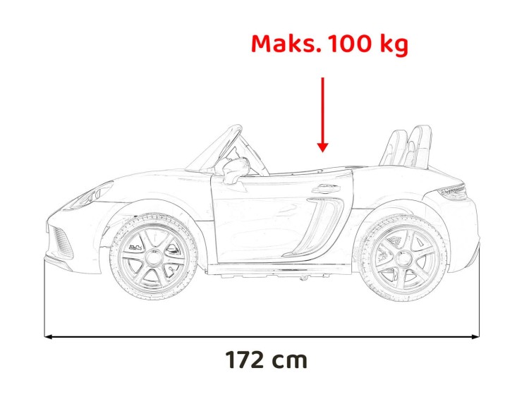 Pojazd Perfecta Lakierowany Zielony - Auto na akumulator dla 2 dzieci