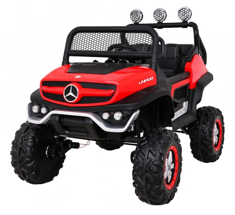 Mercedes Benz Unimog Samochód dla dzieci na akumulator  Czerwony