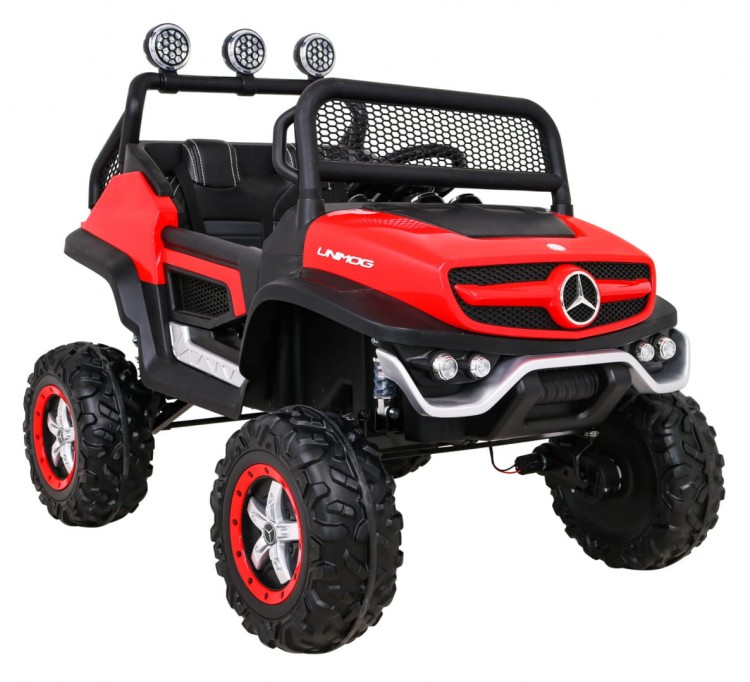 Mercedes Benz Unimog Samochód dla dzieci na akumulator  Czerwony