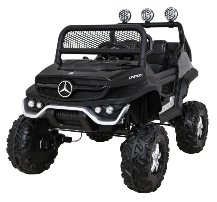 Mercedes Benz Unimog Samochód dla dzieci na akumulator Czarny + Terenowy 4x4