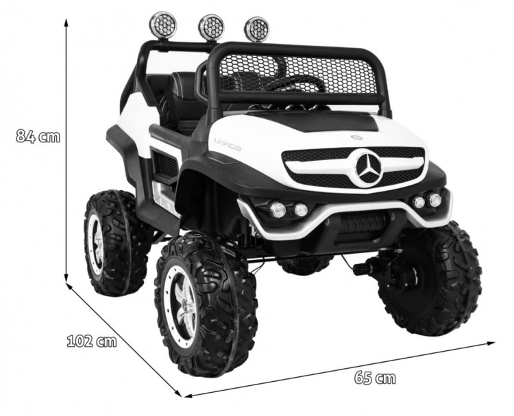 Mercedes Benz Unimog  Samochód dla dzieci na akumulator Biały