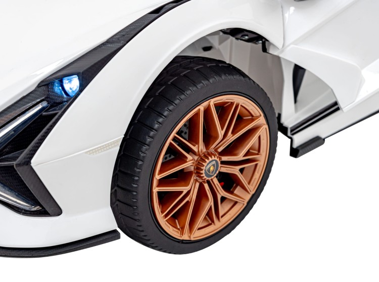 Lamborghini SIAN na akumulator dla dzieci Biały + Pilot + EVA + Wolny Start + Audio LED