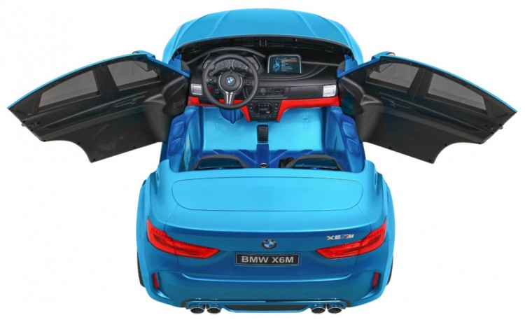 Samochód elektryczny SUV BMW X6M XXL dla 2 dzieci Lakier Niebieski