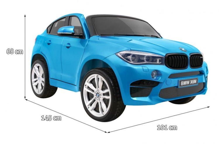 Samochód elektryczny SUV BMW X6M XXL dla 2 dzieci Lakier Niebieski