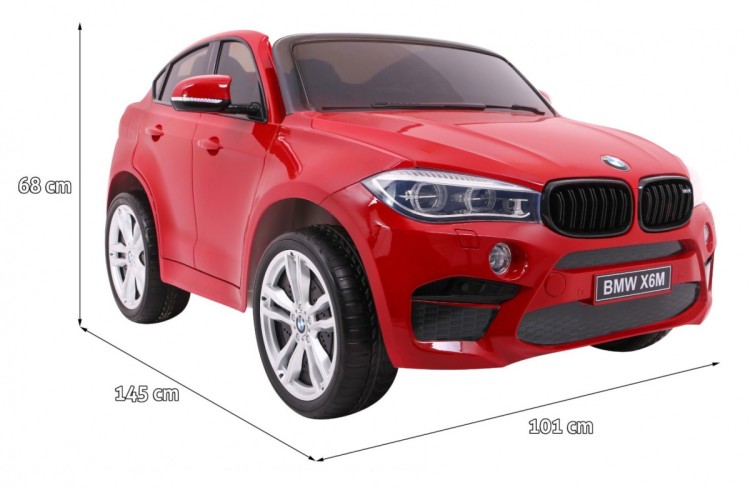 Samochód elektryczny SUV BMW X6M XXL dla 2 dzieci Lakier Czerwony