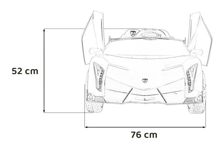 Samochód elektryczny dla dzieci Lamborghini Veneno Czerwony