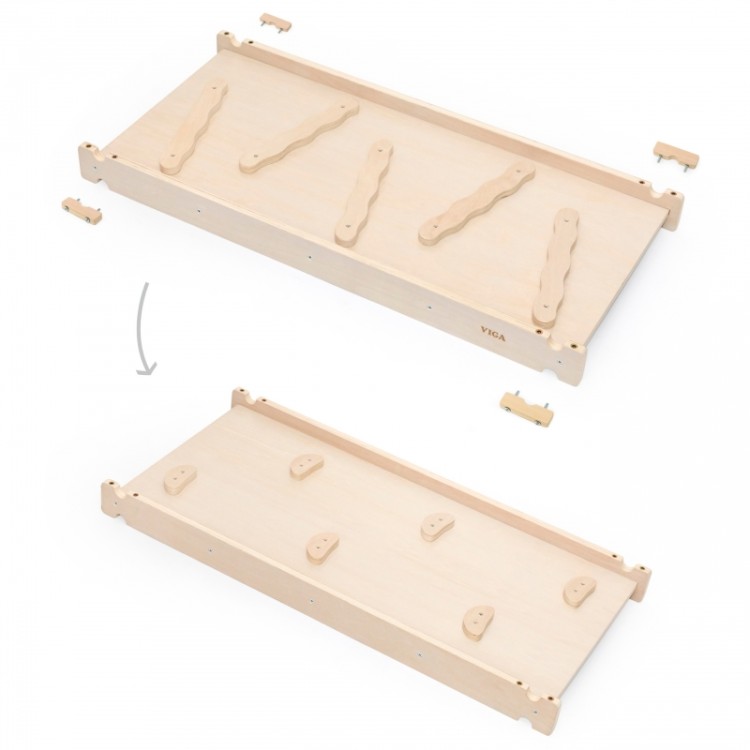 VIGA Drewniana Zjeżdżalnia Prosta Ścianka Wspinaczkowa