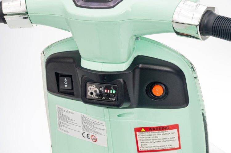 Pojazd Skuter na akumulator dla dzieci Vespa ROMA Zielony