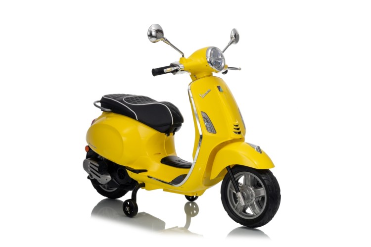Pojazd Skuter na akumulator dla dzieci Vespa ROMA Żółty