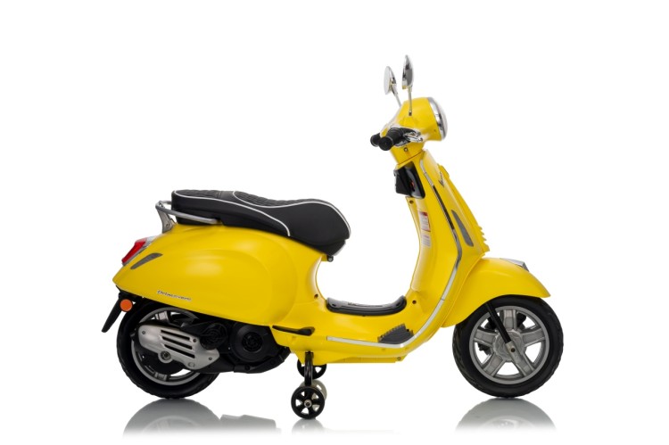 Pojazd Skuter na akumulator dla dzieci Vespa ROMA Żółty