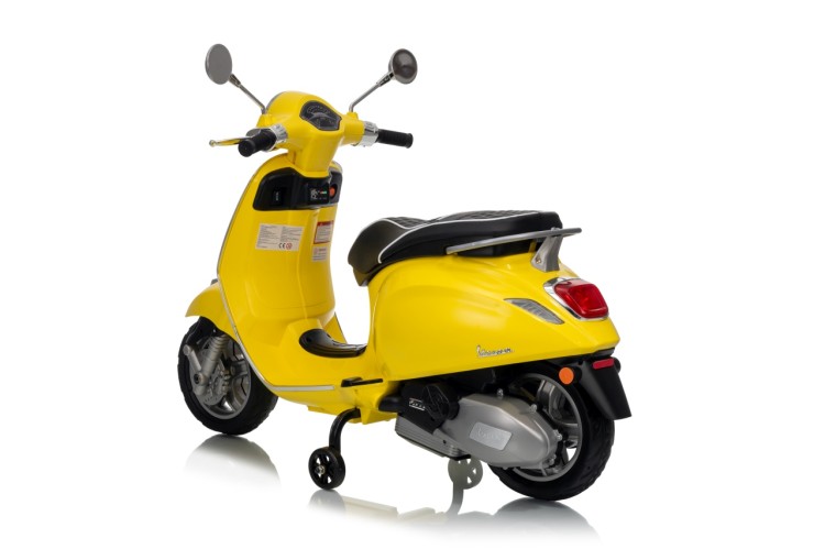 Pojazd Skuter na akumulator dla dzieci Vespa ROMA Żółty