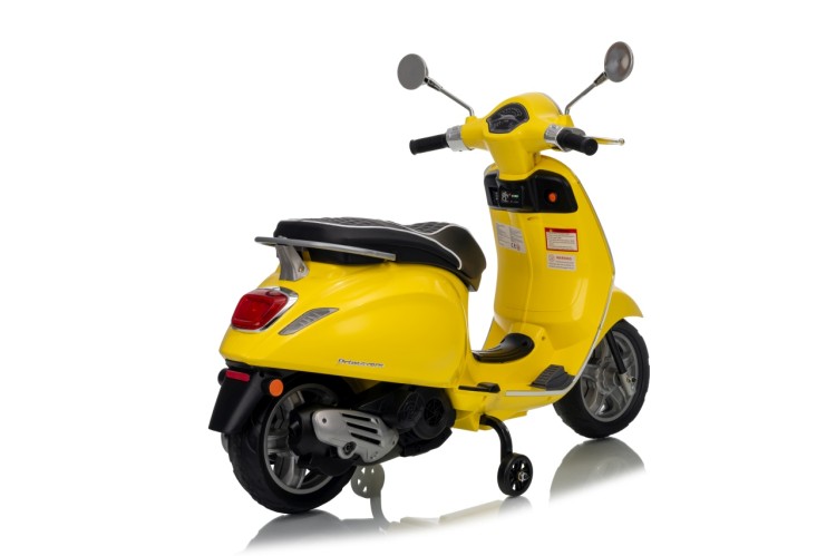 Pojazd Skuter na akumulator dla dzieci Vespa ROMA Żółty