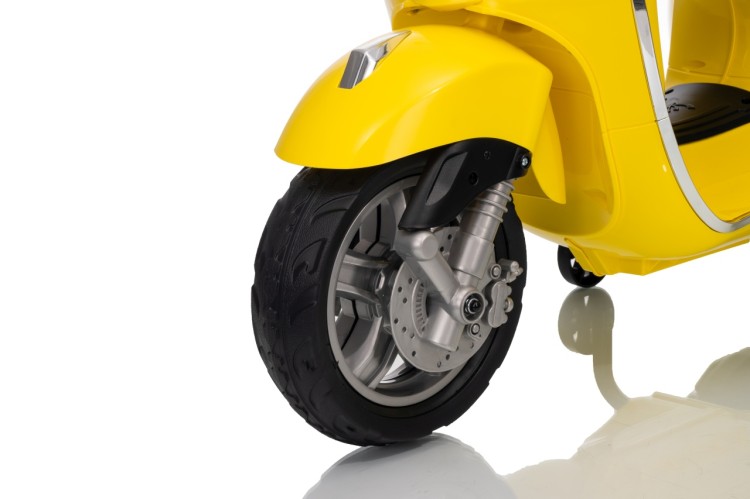 Pojazd Skuter na akumulator dla dzieci Vespa ROMA Żółty