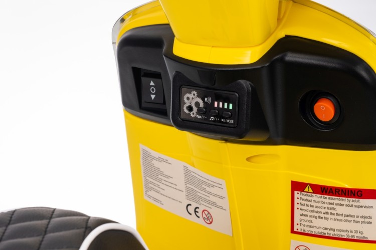 Pojazd Skuter na akumulator dla dzieci Vespa ROMA Żółty